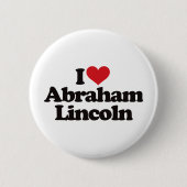 Badge Rond 5 Cm J'aime Abraham Lincoln (Devant)