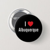 Badge Rond 5 Cm J'aime Albuquerque (Devant & derrière)