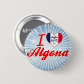 Badge Rond 5 Cm J'aime Algona, Iowa (Devant & derrière)