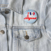 Badge Rond 5 Cm J'aime Algona, Iowa (En situation)