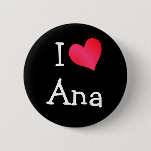 Badge Rond 5 Cm J'aime Ana