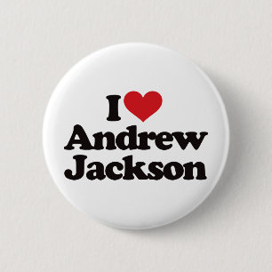 Badge Rond 5 Cm J'aime Andrew Jackson