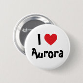Badge Rond 5 Cm J'aime Aurora (Devant & derrière)