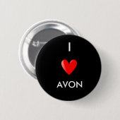 Badge Rond 5 Cm J'aime Avon (Devant & derrière)