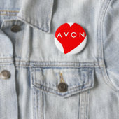 Badge Rond 5 Cm J'aime AVON (En situation)