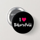 Badge Rond 5 Cm J'aime Bakersfield (Devant & derrière)