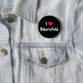 Badge Rond 5 Cm J'aime Bakersfield (En situation)