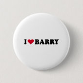 BADGE ROND 5 CM J'AIME BARRY (Devant)