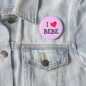 Badge Rond 5 Cm J'aime Bebe (En situation)