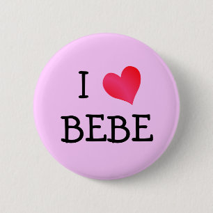 Badge Rond 5 Cm J'aime Bebe