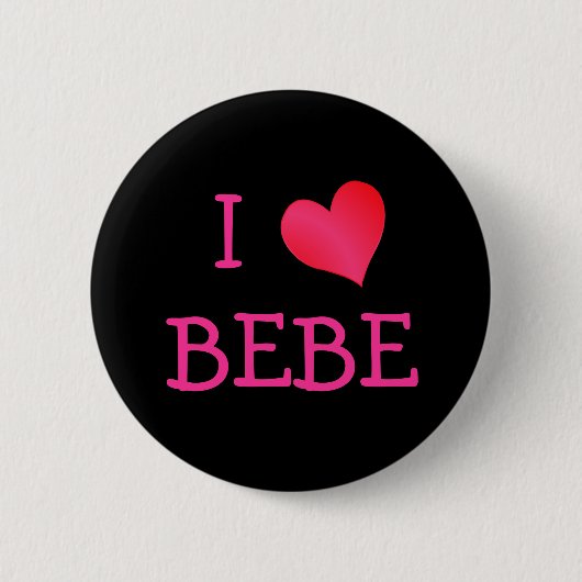 Badge Rond 5 Cm J'aime Bebe (Devant)