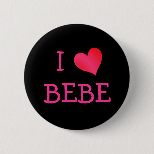 Badge Rond 5 Cm J'aime Bebe