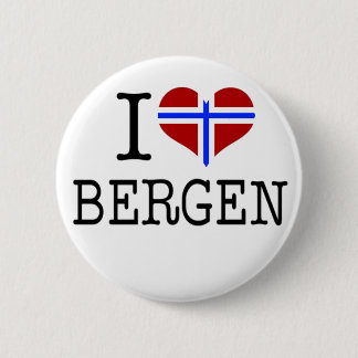 Badge Rond 5 Cm J'aime Bergen