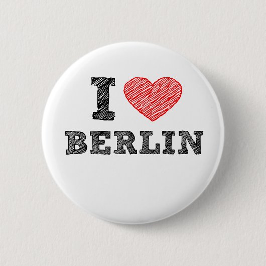 Badge Rond 5 Cm J'aime Berlin (Devant)