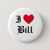 Badge Rond 5 Cm J'aime Bill (Devant)