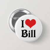 Badge Rond 5 Cm J'aime Bill (Devant & derrière)