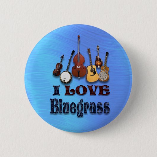 BADGE ROND 5 CM J'AIME BLUEGRASS-BUTTON (Devant)