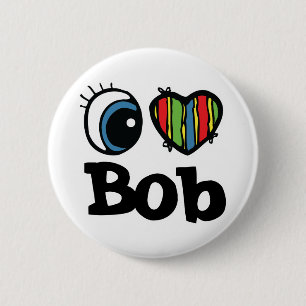 Badge Rond 5 Cm J'aime Bob