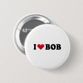 BADGE ROND 5 CM J'AIME BOB (Devant & derrière)