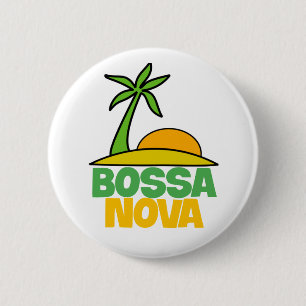 Badge Rond 5 Cm J'aime Bossa Nova cadeau pour les amateurs de musi