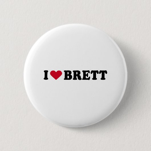 BADGE ROND 5 CM J'AIME BRETT (Devant)
