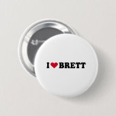 BADGE ROND 5 CM J'AIME BRETT (Devant & derrière)