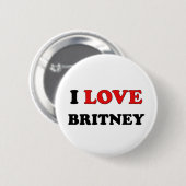 Badge Rond 5 Cm J'aime Britney (Devant & derrière)
