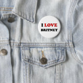 Badge Rond 5 Cm J'aime Britney (En situation)