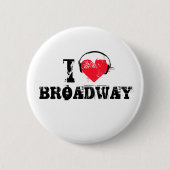Badge Rond 5 Cm J'aime Broadway (Devant)