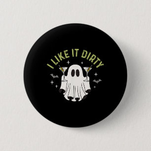 Badge Rond 5 Cm J'Aime Ça Sale Halloween Sale Martini Ghost