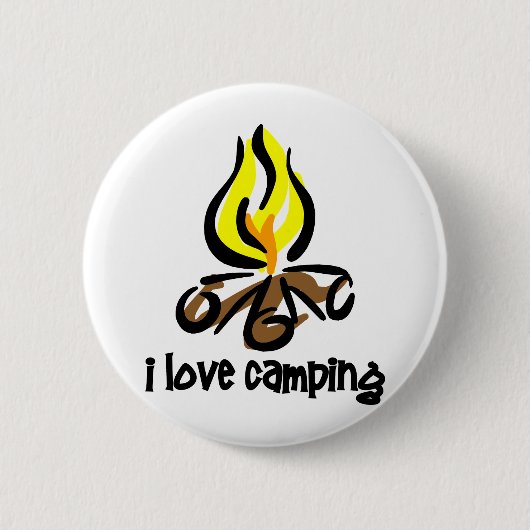 Badge Rond 5 Cm j'aime camper (Devant)