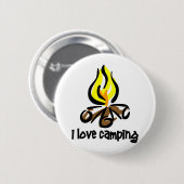 Badge Rond 5 Cm j'aime camper (Devant & derrière)