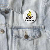 Badge Rond 5 Cm j'aime camper (En situation)