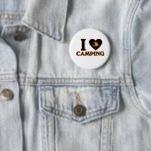 Badge Rond 5 Cm J'aime camper (En situation)