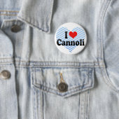 Badge Rond 5 Cm J'aime Cannoli (En situation)