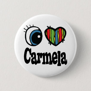 Badge Rond 5 Cm J'aime Carmela