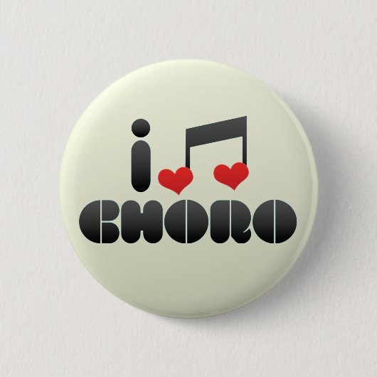 Badge Rond 5 Cm J'aime Choro (Devant)