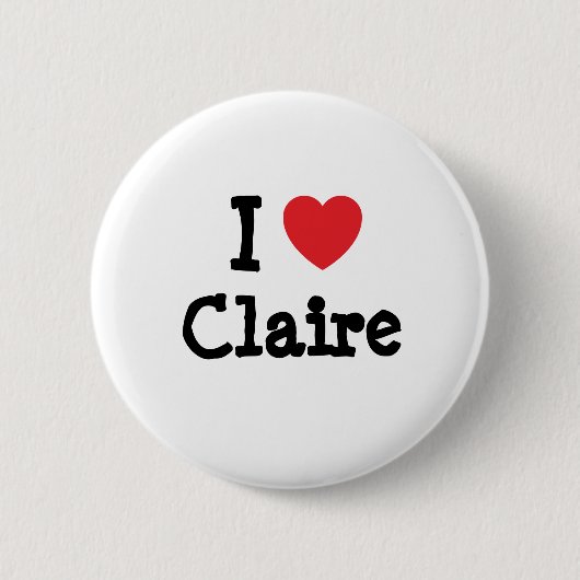 Badge Rond 5 Cm J'aime Claire T-Shirt (Devant)