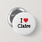 Badge Rond 5 Cm J'aime Claire T-Shirt (Devant & derrière)