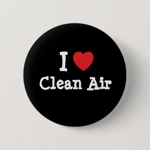 Badge Rond 5 Cm J'aime Coeur Air pur personnalisé