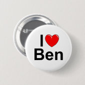 Badge Rond 5 Cm J'aime (coeur) Ben (Devant & derrière)