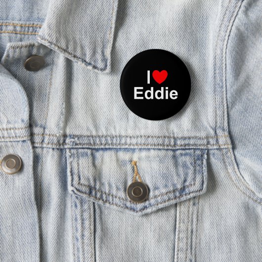 Badge Rond 5 Cm J'aime (coeur) Eddie (En situation)