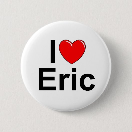 Badge Rond 5 Cm J'aime (coeur) Éric (Devant)