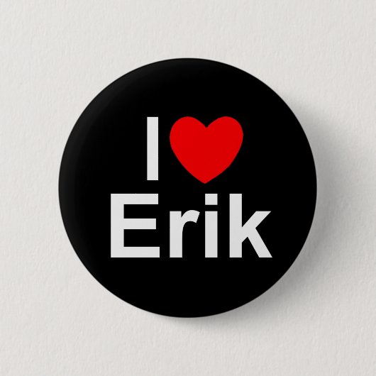 Badge Rond 5 Cm J'aime (coeur) Erik (Devant)