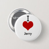 Badge Rond 5 Cm J'aime (coeur) Jerry (Devant & derrière)