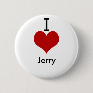 Badge Rond 5 Cm J'aime (coeur) Jerry