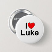 Badge Rond 5 Cm J'aime (coeur) Luc (Devant & derrière)