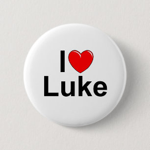 Badge Rond 5 Cm J'aime (coeur) Luc