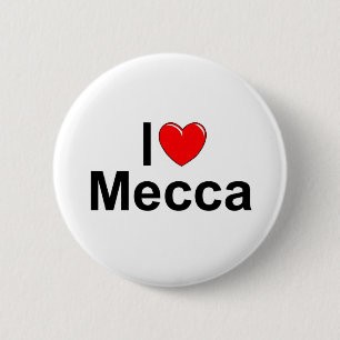 Badge Rond 5 Cm J'aime (coeur) Mecque