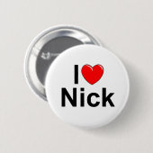 Badge Rond 5 Cm J'aime (coeur) Nick (Devant & derrière)